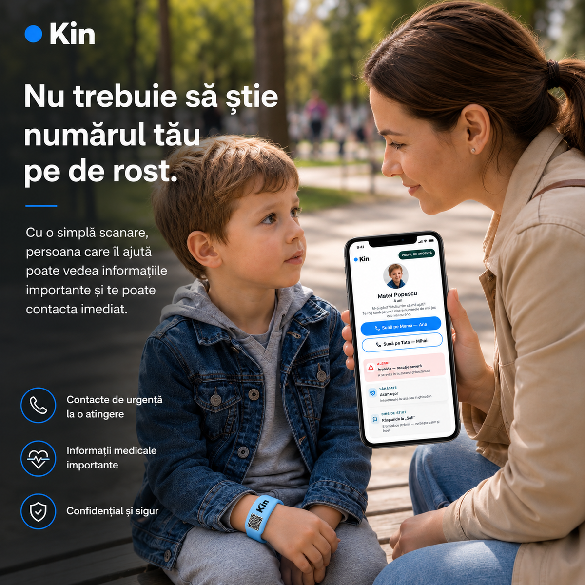 Brățară de Siguranță pentru Copii KIN