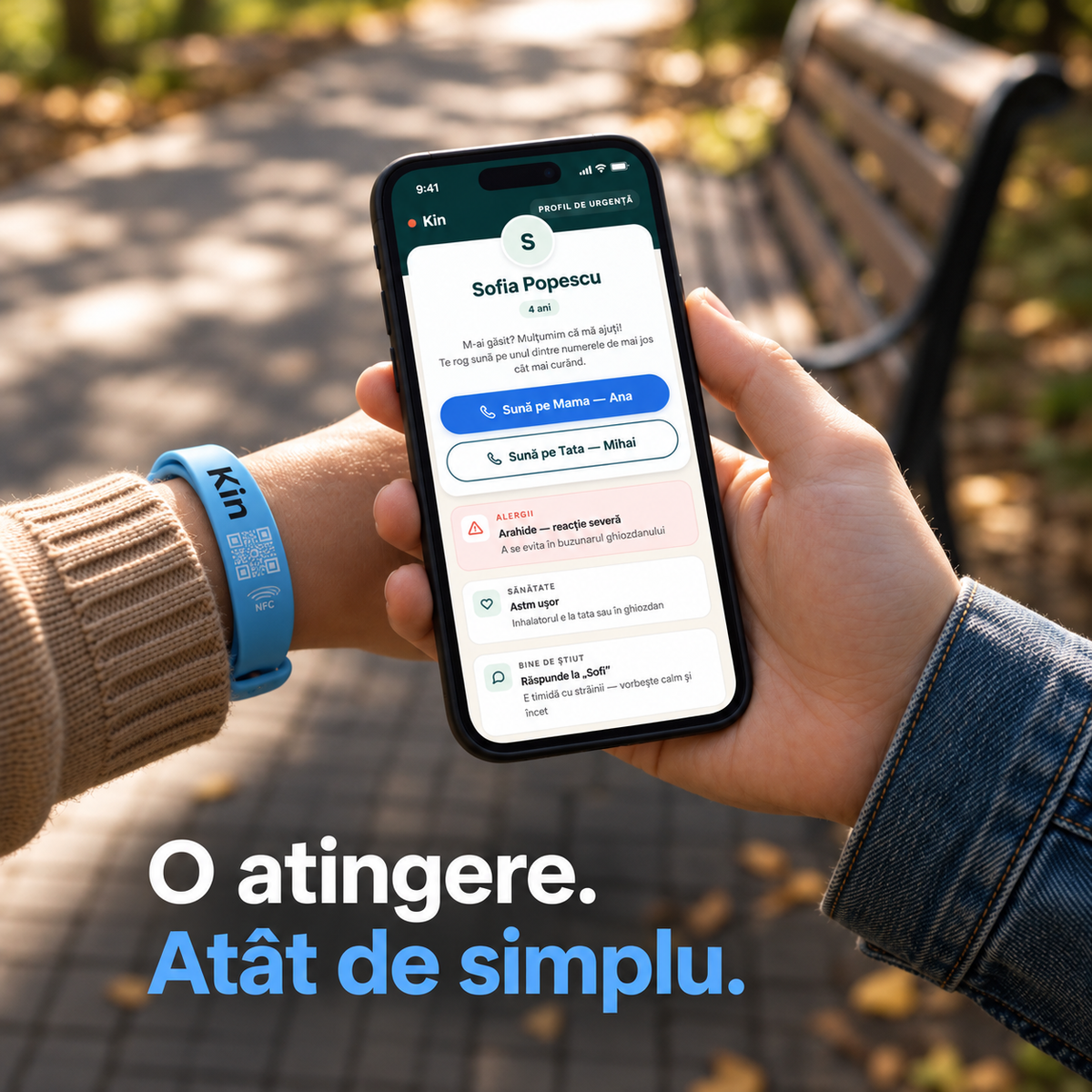 Brățară de Siguranță pentru Copii KIN