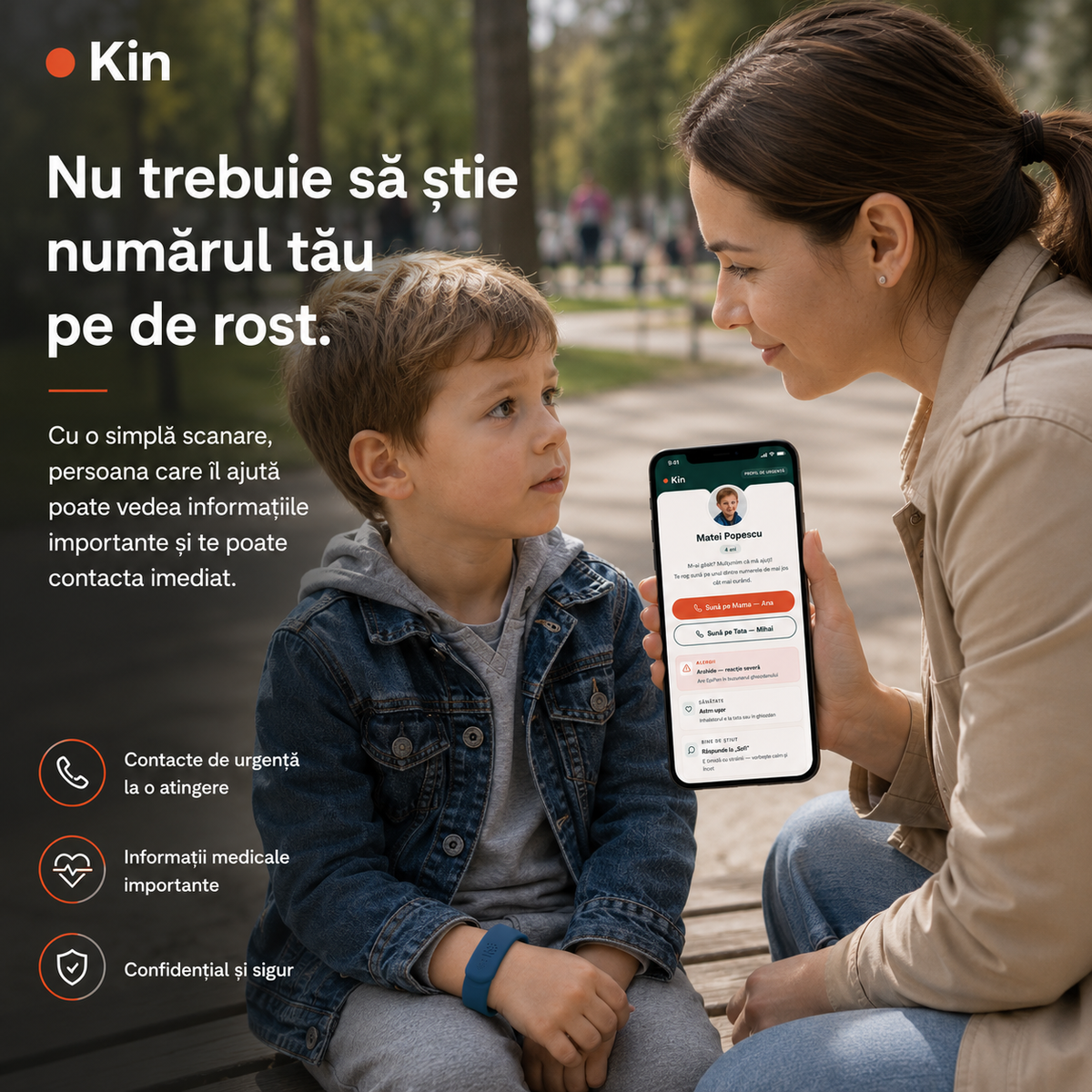 Brățară de Siguranță pentru Copii KIN