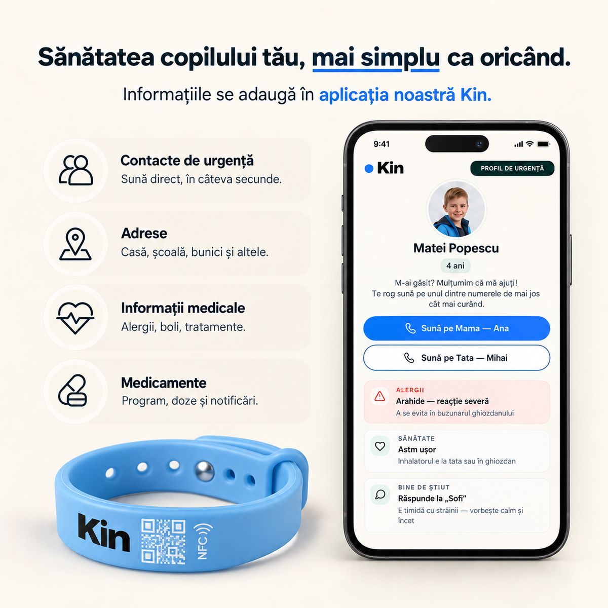 Brățară de Siguranță pentru Copii KIN